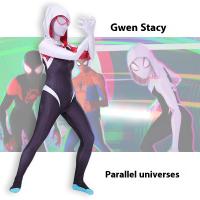Traje ajustado de Gwen Spider-Man y Miles, para adultos y niños, disfraz de héroe para Halloween/Cosplay - details 2