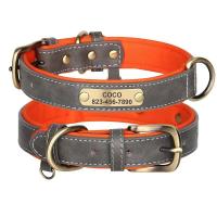 Placa de identificación de cuero personalizada, collares para perros, collar suave y estable, grabado gratuito para perros pequeños, medianos y grandes - details 11