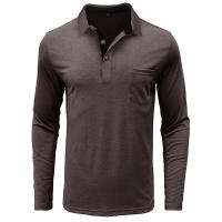 Camiseta Polo Básica de Manga Larga con Solapa para Hombre - details 45