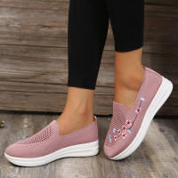 Zapatillas de deporte de malla transpirable para mujer, zapatos cómodos con flores, suaves y sólidos, a la moda, ligeros, 2022 - details 18