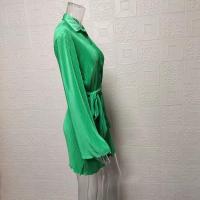 Camisa nueva Falda corta estampada de mujer Manga larga Encaje Ds - details 14