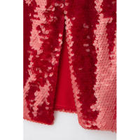 BUNO-Falda MIDI larga retro ajustada con abertura, estilo sencillo y adorno de cuentas en la cintura alta para mujer - details 12