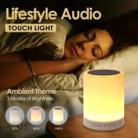 Lámpara de Mesita Inalámbrica Bluetooth Luz Táctil, Dimpleo Nocturno, Atmósfera LED Colorida - details 0