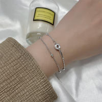 Pulsera De Beads Geométricas De Plata Esterlina 925 Para Mujeres Estilo Simple Y Temperamento Joyería De Mano Para Fiestas - details 37