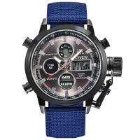 Reloj de Diseñador de Doble Tiempo Leten Reloj de Cronómetro Multifuncional con Banda de Nylon de Moda Reloj de Alarma para Hombres de Marca Grande - details 9