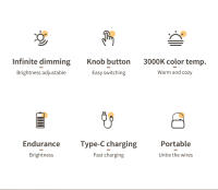 YEELIGHT Luz LED para cabecera portátil Luz para el cuidado del bebé Luz para dormir regulable 1500mAh Recargable 3000K Luz nocturna cómoda Cálida y acogedora - details 1