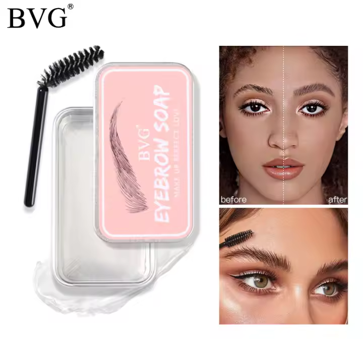 Maquillaje Bvg Juego de crema para cejas Crema transparente e impermeable para decoración de cejas Jabón para cejas - 1