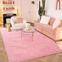 Alfombra Rosa Suave Para Sala De Estar, Dormitorio, alfombrillas De Felpa Rosa Y Peludas, 1 Pieza - details 0