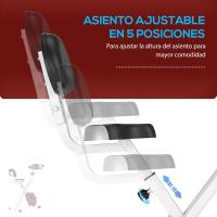 Bicicleta Estática Plegable 8 Niveles Resistencia Magnética Bicicleta Vertical con Volante de Inercia X-Bike Ritmo Cardíaco Pulsómetro Asiento Ajustable Carga 110 kg - details 4