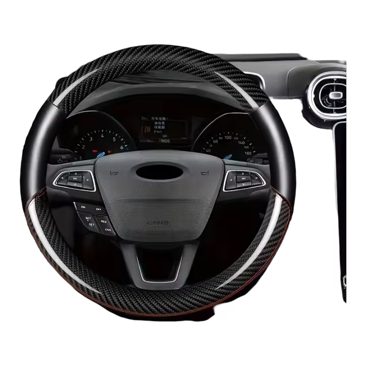 Cubierta de Volante de Fibra de Carbono 38cm/15 Pulgadas Adecuada para Todas las Estaciones - 1