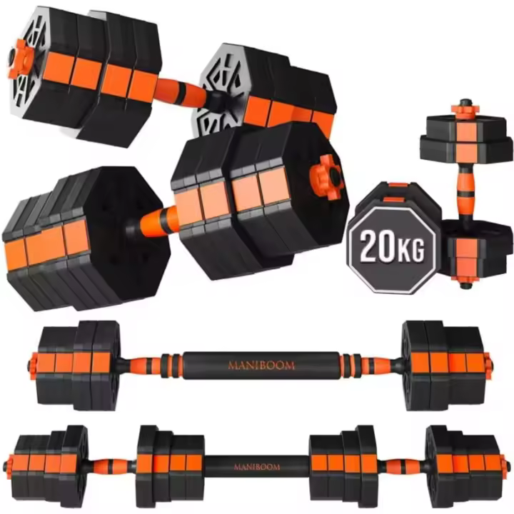 Pesas y Mancuernas Ajustables - Mancuernas 10kg 15kg 20kg 30kg 40kg 50kg Hexagonales con Barra Regulables y Cierre de - Kit de Ejercicio - 1