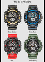 Reloj de pulsera deportivo para hombre Smael resistente al agua con función de alarma y fecha multifunción cuarzo dualtime - details 11