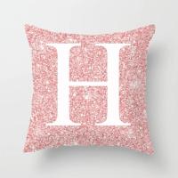 Cojín de sofá con letras brillantes de color rosa de 45x45 cm con almohada de respaldo central - details 8