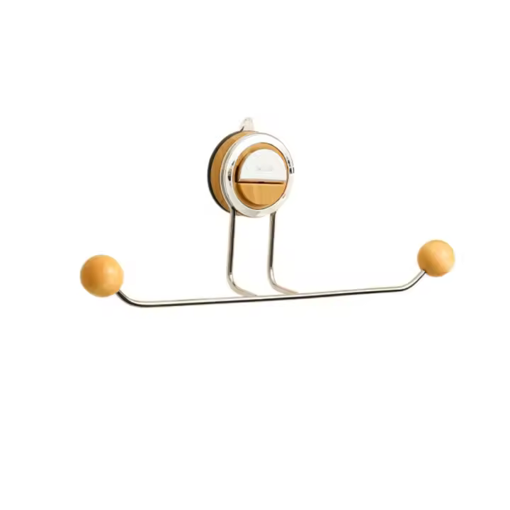 Estante de almacenamiento con ventosa sin perforar, ganchos para puerta montados en la pared, estante de almacenamiento para colgar en la pared, soporte de carga fuerte multifuncional - 1