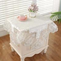 Rectángulo bordado de terciopelo de oro blanco, lujosa funda para mesa de comedor, mantel, corte, ENCE, TV, tocador, juego Antip - details 6