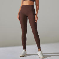 Pantalones deportivos de cintura alta sin costuras para yoga para mujer para hacer ejercicio y correr - details 30