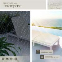 Taburete de Jardín Exterior de Ratán y Acero Tumbona de Piscina con Resaldo Ajustable en 6 Posiciones Tumbona de Playa Estable y Resistente a Intemperie Limpieza Fácil - details 23