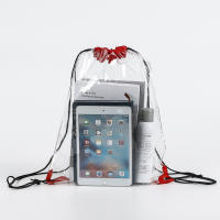 Bolsa de almacenamiento de juguetes con cordón de PVC transparente, bolsa de zapatos, mochila con cordón - details 3