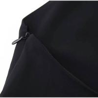 Elegante Vestido de Cintura con Volantes de Capas Negras Vestido de Fiesta de Verano sin Mangas y sin Espalda - details 5
