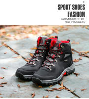 Zapatos de senderismo de cuero de alta calidad para hombre, botas de acampada resistentes al desgaste para exteriores, zapatos de Trekking, zapatillas de caza y escalada - details 26