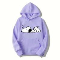 Sudaderas con capucha informales a la moda con estampado de dibujos animados de Snoopy para hombre y mujer, ropa para parejas de otoño e invierno - details 11