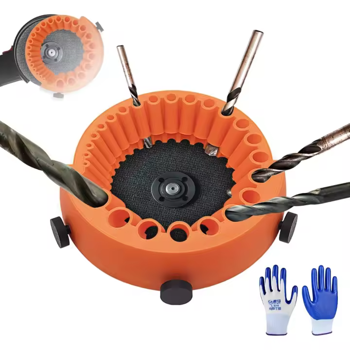 Afilador de brocas, afilador de brocas para todas las brocas, afilador de brocas portátil, afilador multiusos para brocas, kit de reparación de brocas de carburo cementado para pulir y pulir - 1