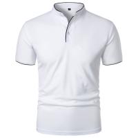Nuevo top de verano de color sólido para hombre, moda popular, manga corta ajustada - details 1