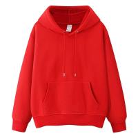 Nueva sudadera con capucha informal para hombre a la moda de otoño e invierno, 100% algodón, manga larga, corte holgado, color sólido, tinte liso - details 6