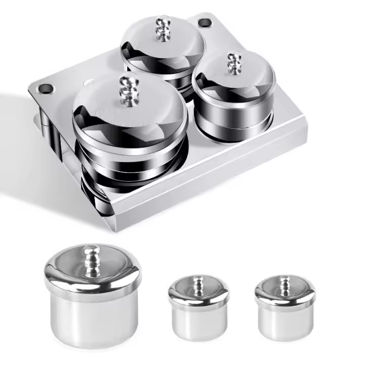 Juego de  3 Banderas de Acero Inoxidable para Arte de Uñas con Recipientes Líquidos y Tazas Herramientas de Esterilización para Manicura - 1