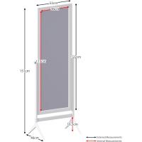 Espejo Rectangular de Longitud Completa, de pie, de Madera, Giratorio, para Dormitorio, Pasillo, cómoda, Color Negro - details 24