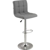 Tejido acolchado, ajustable y giratorio de 360° ° Con respaldo y reposapiés, estructura de acero cromado. - details 3