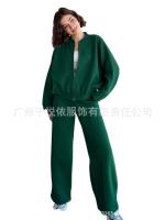 2025 Conjunto de dos piezas de primavera y otoño para mujer Chaqueta holgada informal con cremallera Moda versátil - details 16