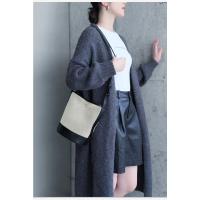 Bolso bandolera de mujer versátil casual bolso de mujer de alta gama de tela de algodón con bolso de cubo de cuero - details 6