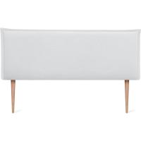 Cabecero de Lino Natural Liso con Ribete Cabezal Tapizado Cama Dormitorio Moderno Top Trending (Beige, 160x105cm con Patas (Camas 150/160)) - details 16
