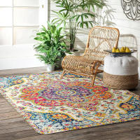 Pasillo persa de poliéster antideslizante, cocina bohemia, baño absorbente, suelo, edredón de entrada, alfombra lavable para el hogar - details 3
