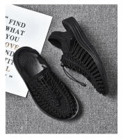 Sandalias planas informales transpirables para hombre y mujer, zapatillas de playa con diseño tejido, para exteriores, Verano - details 3