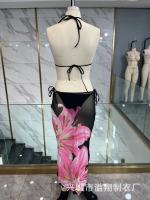 Nuevo estilo sexy traje de baño de tres piezas Charm Lily edición impresa personalizada - details 9