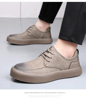 Zapatos de herramientas yuppie de moda transpirables y versátiles, zapatos casuales de suela blanda de cuero genuino para hombres - details 17