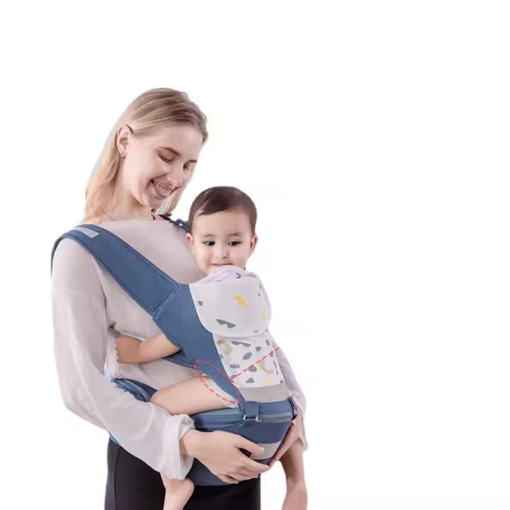 Portabebés ergonómico, adaptado a la suave malla elástica, adecuado para recién nacidos, 3 posiciones de transporte - 1