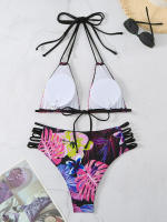Bikini con espalda descubierta para mujer, traje de baño Sexy con cordones, conjunto de 2 piezas, 2024 - details 7