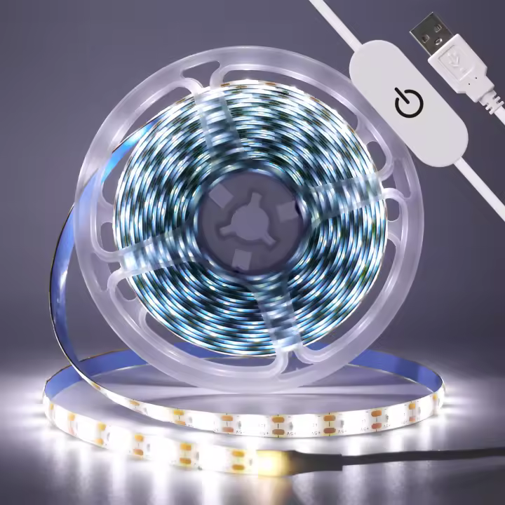 GAHADA Luces de Tira LED Modernas 60LEDs/m Impermeables Regulables Iluminación de Gabinete de Cocina Blanco Cálido Azul - 1