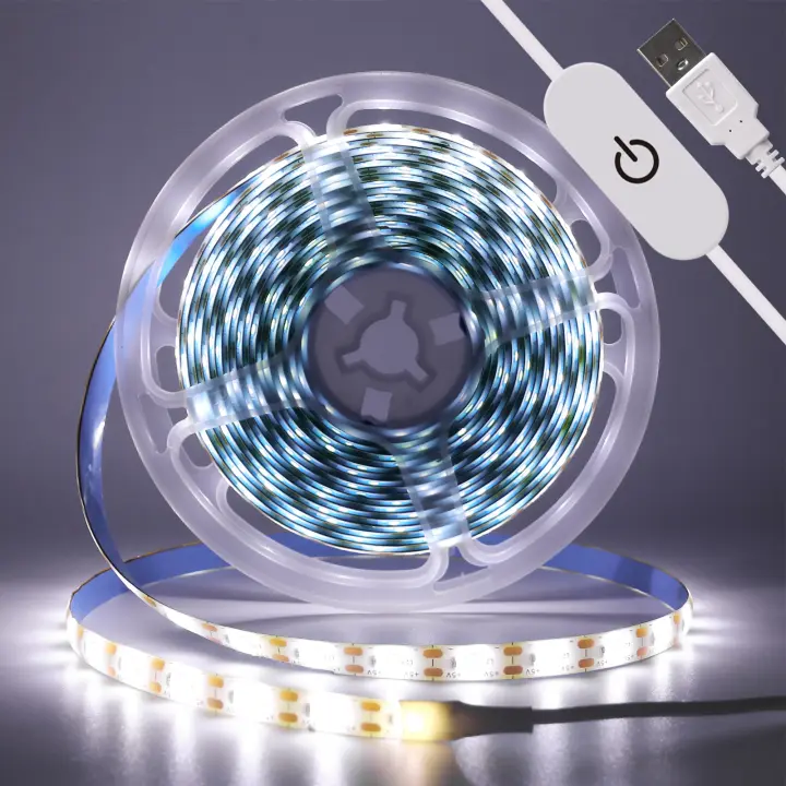 GAHADA Luces de Tira LED Modernas 60LEDs/m Impermeables Regulables Iluminación de Gabinete de Cocina Blanco Cálido Azul - 1