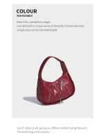 Bolso de axila tejido pulido retro de textura premium para mujer, nuevo bolso de mensajero de un solo hombro con correa de hombro ancha de gran capacidad. - details 11