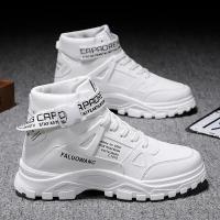Zapatos de piel de moda para hombre, botas altas estilo Chelsea, impermeables, cómodas, con plataforma, 2025 - details 12