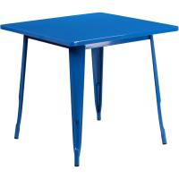 Mesa Cuadrada de Metal Blanco de Grado Comercial de 80 cm para Interiores y Exteriores - details 9