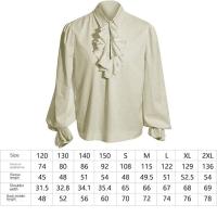 Camisa De Medieevalla Victoriana Renacentista Estilo Steampunk Con Volantes Para Hombres Ropa De Fantasía Tamaño Regular - details 0