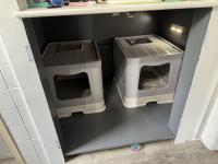 Caja de Arena Plegable para Gatos Tapa superior, Inodoro Completo, Bandeja de Arena para Gatos Medianos Hecho en China, Material de Plástico - details 3