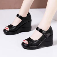 Zapatos de Mujer de Tacón Alto Versátiles Suela Suave de Espuma Blanca Perfectos para Mamá - details 2