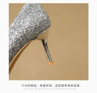 Zapatos de novia de mujer, nuevos tacones altos nupciales chinos de alta gama, no se cansan de tostar cristal, solo zapatos. - details 5
