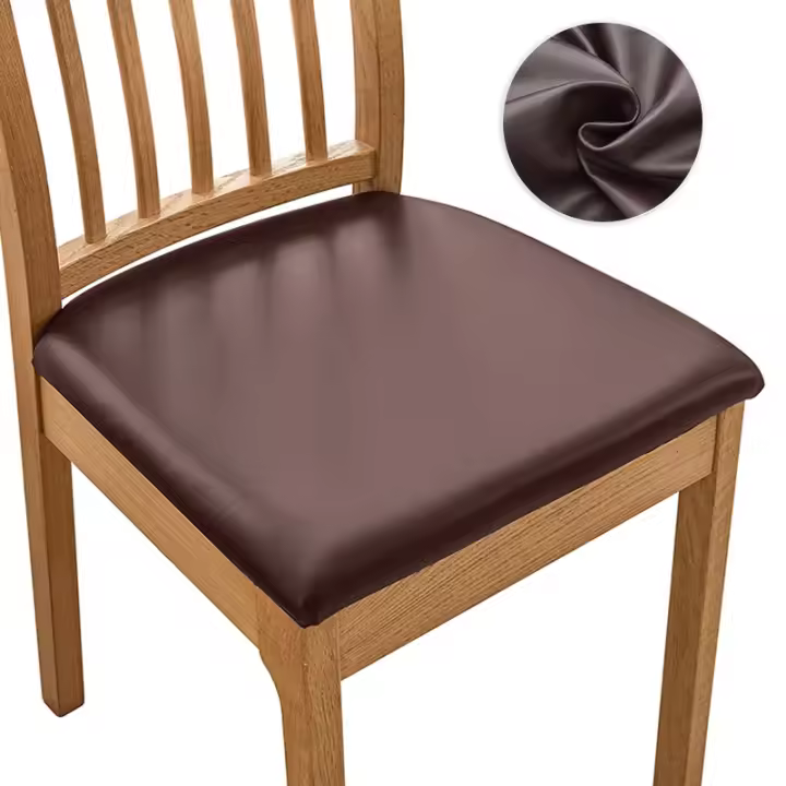 Funda de cojín de silla impermeable de PU para cocina, comedor, funda de asiento de cuero, funda de cojín para asiento de silla de comedor - 1